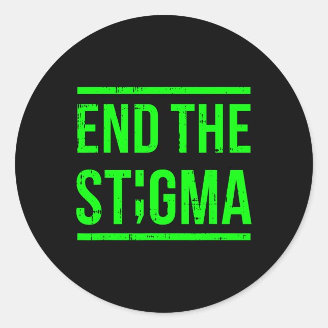 The Stigma Mental Health Awareness Warrior Counsel Classic Round Sticker (Front)
