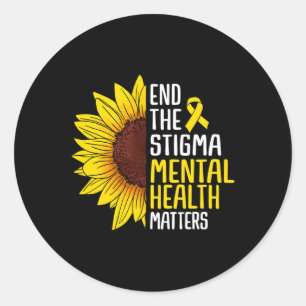 The Stigma Mental Health Matters Mental Awareness Classic Round Sticker