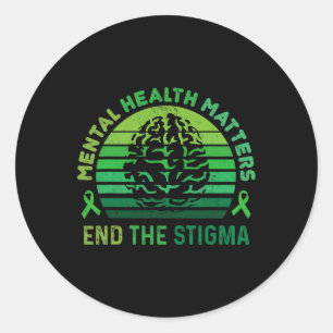 The Stigma Mental Health Problems Mental Awareness Classic Round Sticker