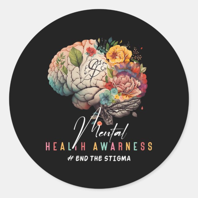 The Stigma Mental Health Problems Mental Awareness Classic Round Sticker (Front)