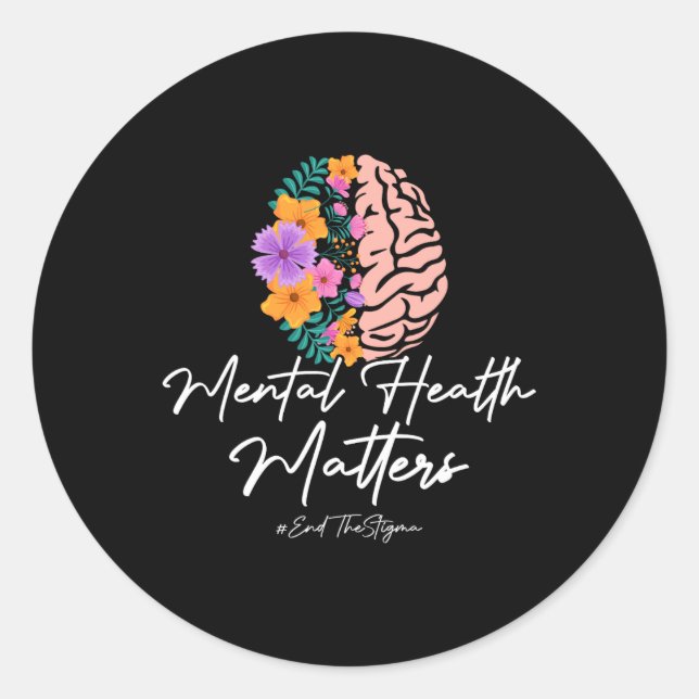 The Stigma Mental Health Problems Mental Awareness Classic Round Sticker (Front)