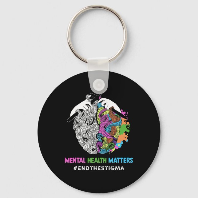 The Stigma Mental Health Problems Mental Awareness Key Ring (Front)