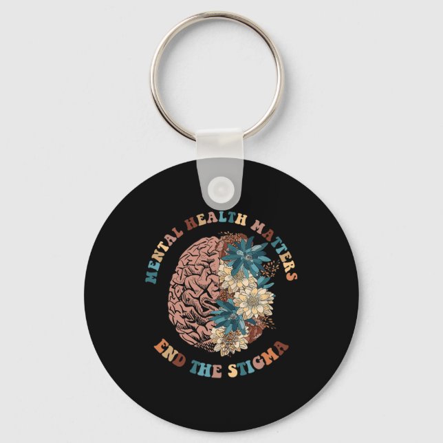 The Stigma Mental Health Problems Mental Awareness Key Ring (Front)