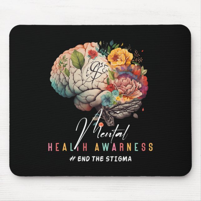 The Stigma Mental Health Problems Mental Awareness Mouse Mat (Front)