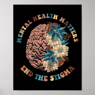 The Stigma Mental Health Problems Mental Awareness Poster