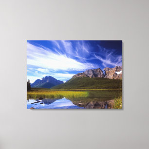 The still waters of Waterfowl Lake make a Canvas Print