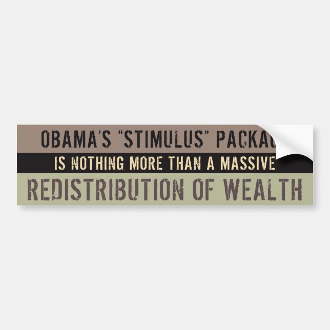 The Stimulus Package Scam Bumper Sticker (Front)