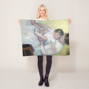 The Stocking, Mary Cassatt Fleece Blanket
