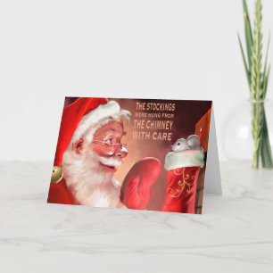 The Stockings Were Hung by the c Holiday Card