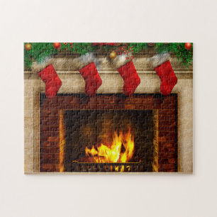 The Stockings were hung by the chimney with care Jigsaw Puzzle