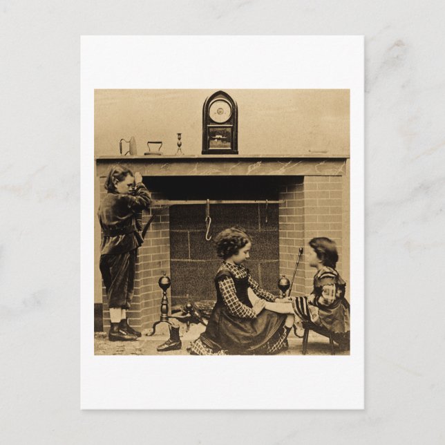 The Stockings Were Hung by the Chimney with Care Postcard (Front)