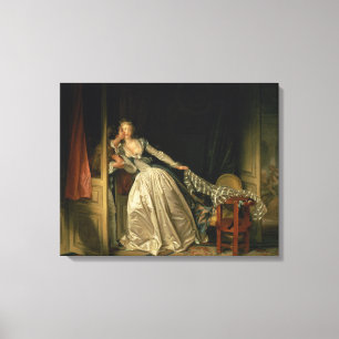 The Stolen Kiss by Jean-Honore Fragonard Canvas Print
