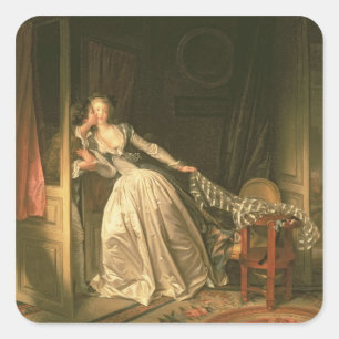The Stolen Kiss, c.1788 Square Sticker