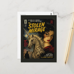 The Stolen Mirage Unicorn Mystery Book Cover Postcard