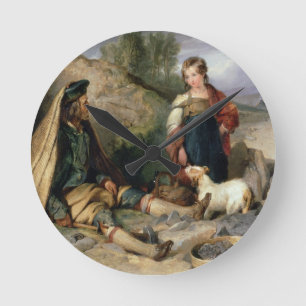 The Stone Breaker and his Daughter, 1830 Round Clock
