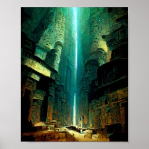 The Stone City Science Fiction Art Poster