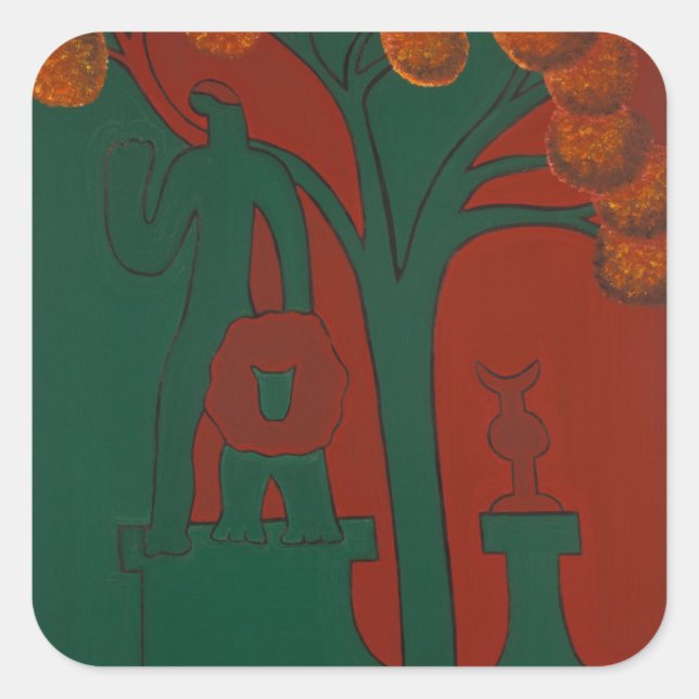 The Stone God and his Lion 2010 Square Sticker (Front)