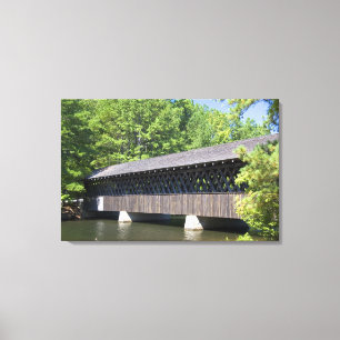 The Stone Mountain Covered Bridge at Stone Canvas Print
