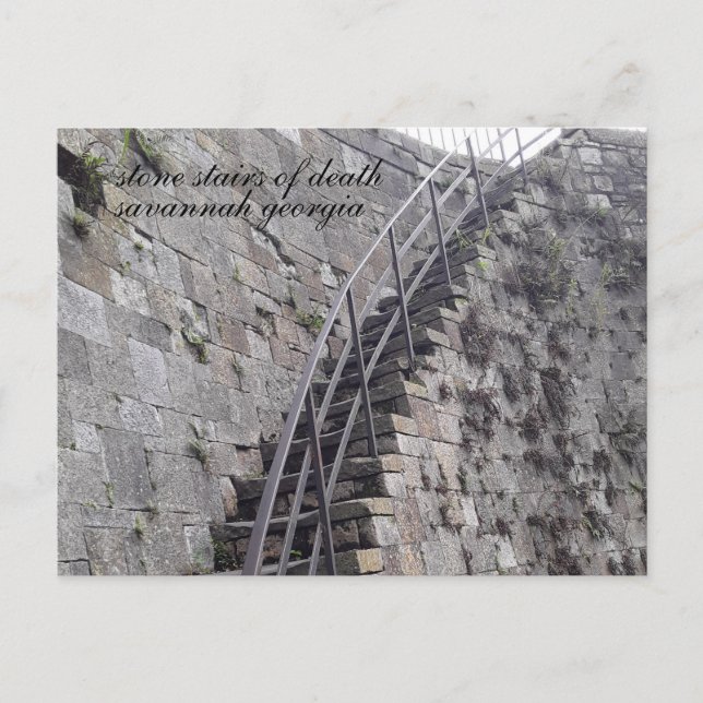 the stone stairs of death savannah georgia postcard (Front)