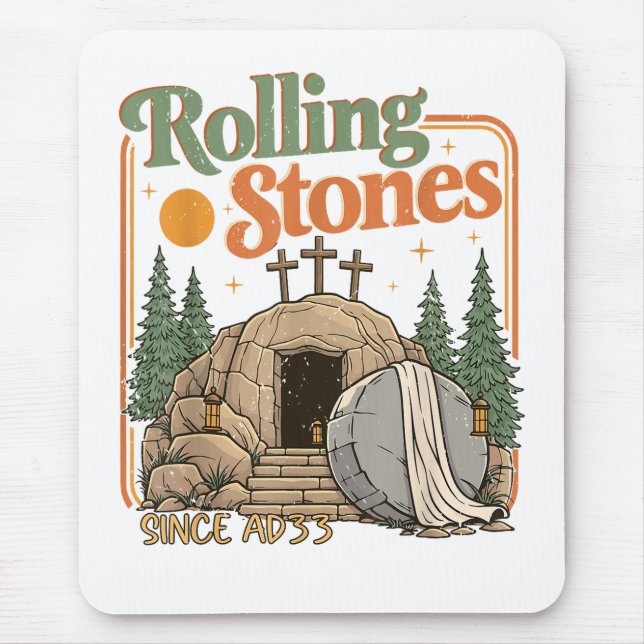 The Stone was Rolled Away He is Alive  Mouse Mat (Front)