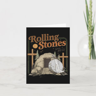 The Stone Was Rolled Away He Is Alive Retro Christ Card