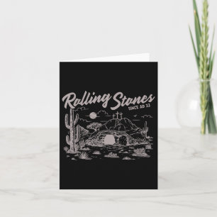 The Stone Was Rolled Away He Is Alive Retro Christ Card