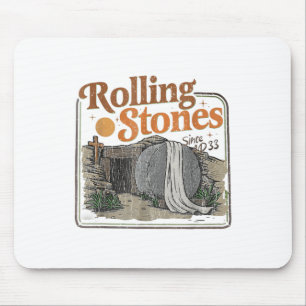 The Stone Was Rolled Away He Is Alive Retro Christ Mouse Mat