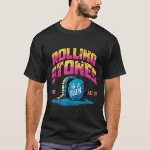 The Stone Was Rolled Away He Is Alive Retro Christ T-Shirt