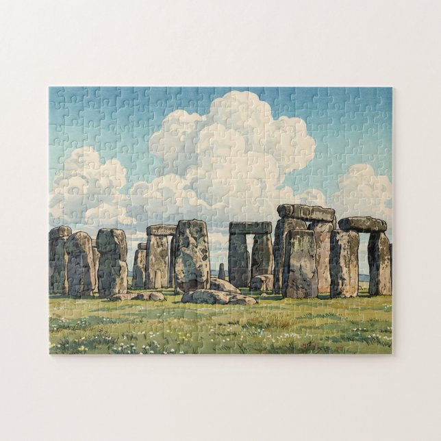 The Stonehenge Japanese Woodblock Print Jigsaw Puzzle (Horizontal)