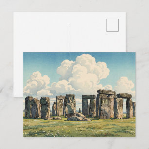 The Stonehenge Japanese Woodblock Print Postcard