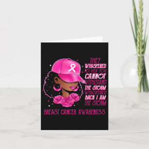 The Storm Black Women Breast Cancer Survivor Pink Card