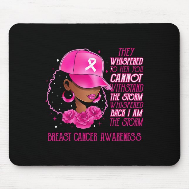 The Storm Black Women Breast Cancer Survivor Pink  Mouse Mat (Front)