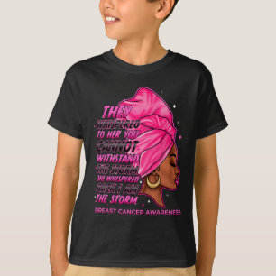 The Storm Black Women Breast Cancer Survivor Pink T-Shirt