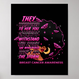 The Storm Black Women Breast Cancer Warrior Pink R Poster