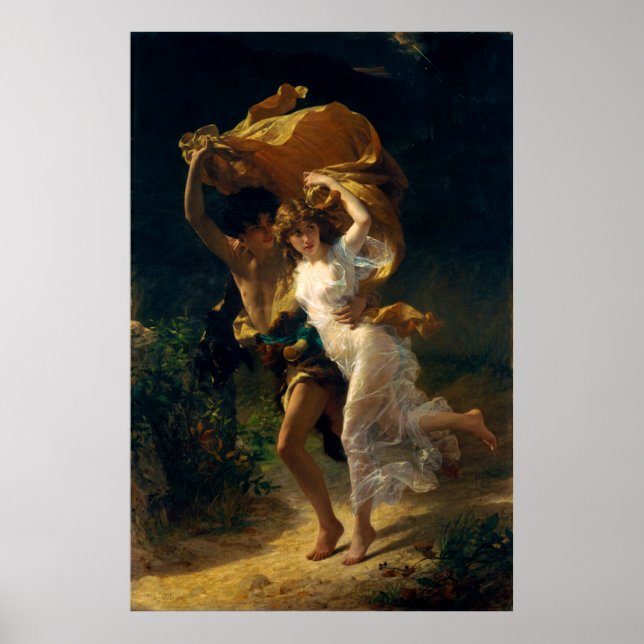 The Storm by Pierre Auguste Cot (1880) Poster (Front)