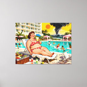 “The Storm Can Wait” – A Self Denial Cartoon Canvas Print