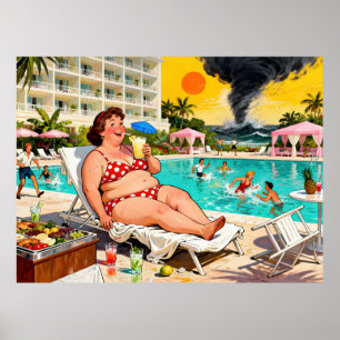 “The Storm Can Wait” – A Self Denial Cartoon Poster