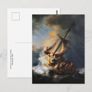 The Storm on the Sea of Galilee by Rembrandt Postc Postcard