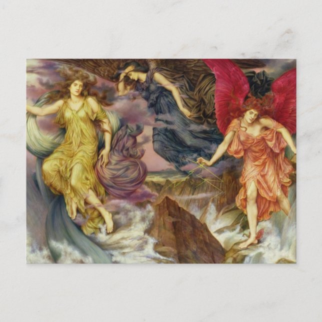 The Storm Spirits by Evelyn de Morgan Postcard (Front)