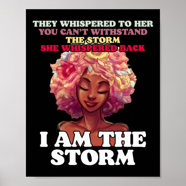 The Storm Strong Black Women Empower Women Black H Poster (Front)