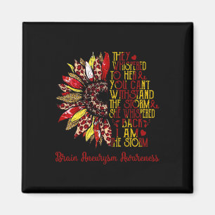 The Storm Sunflower Leopard Brain Aneurysm Warrior Magnet