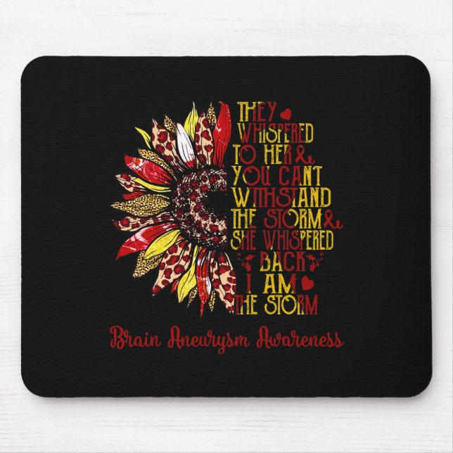 The Storm Sunflower Leopard Brain Aneurysm Warrior Mouse Mat (Front)