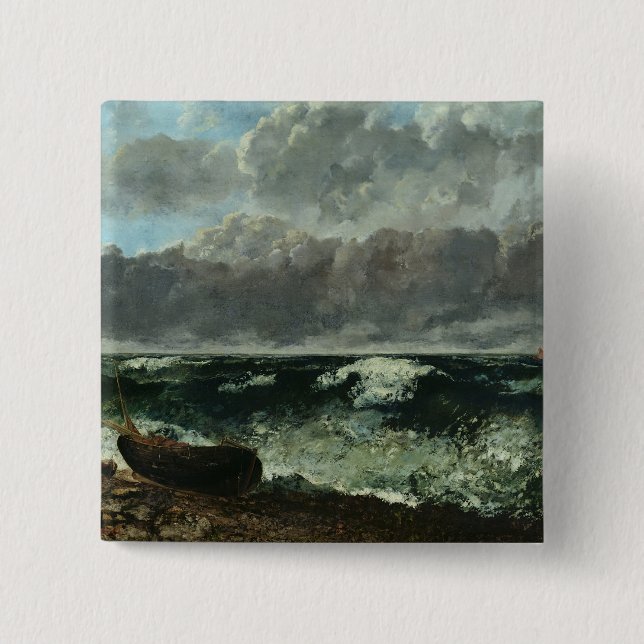 The Stormy Sea or, The Wave, 1870 15 Cm Square Badge (Front)