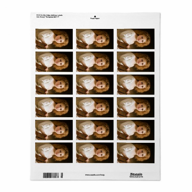 The Story Book, 1877 by William-Adolphe Bouguereau Label (Full Sheet)