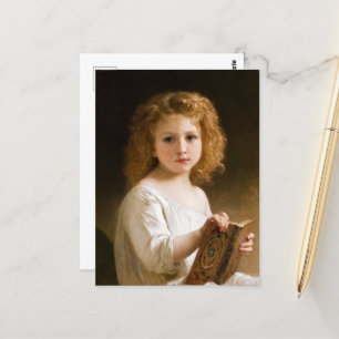 The Story Book by William-Adolphe Bouguereau Postcard