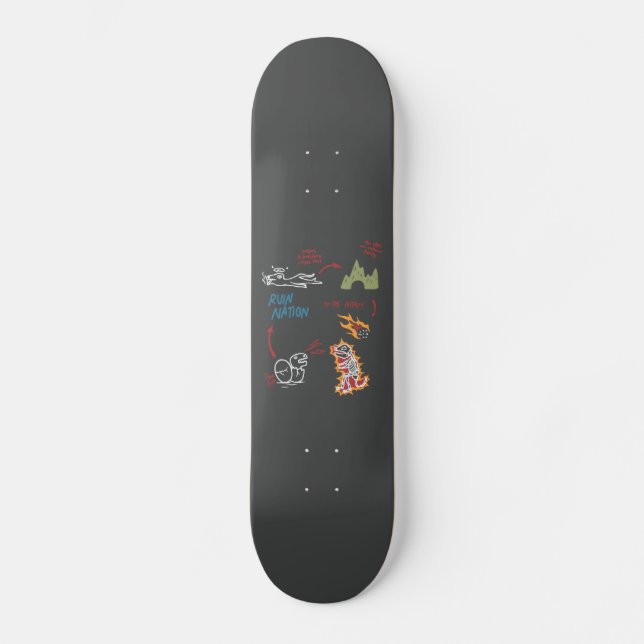 The story of an extinct family skateboard (Front)