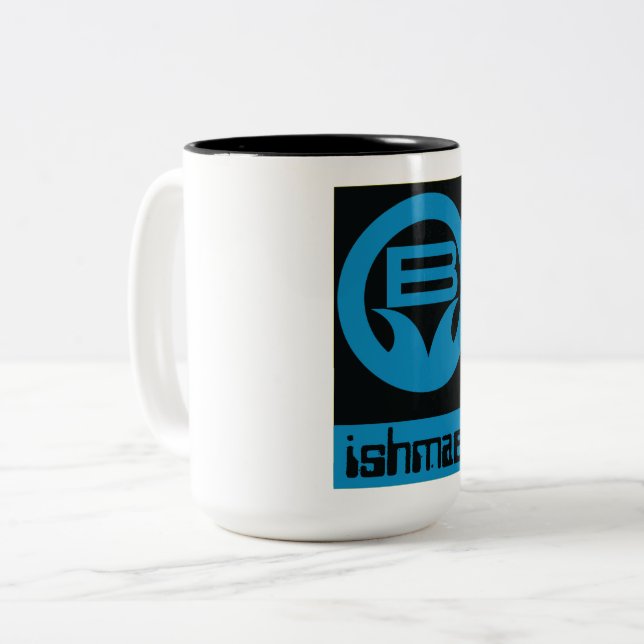 The Story of B - Daniel Quinn Two-Tone Coffee Mug (Front Left)