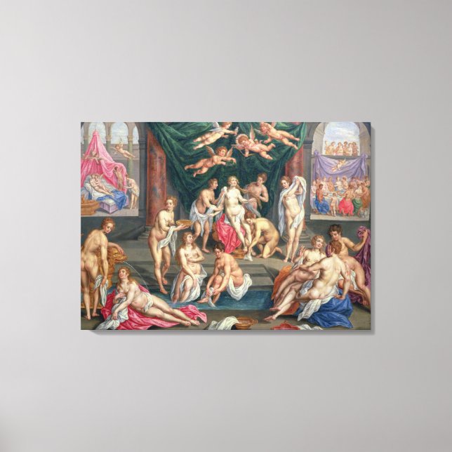 The Story of Cupid and Psyche (oil on panel) Canvas Print (Front)