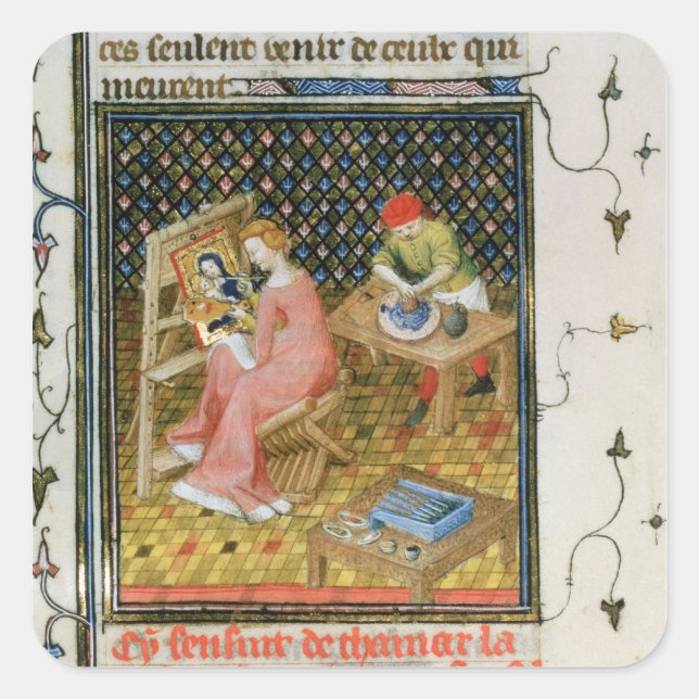 The Story of Thamyris, from `De Claris Square Sticker (Front)