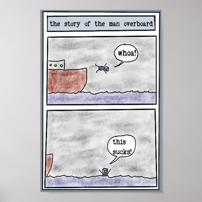 the story of the man overboard poster (Front)